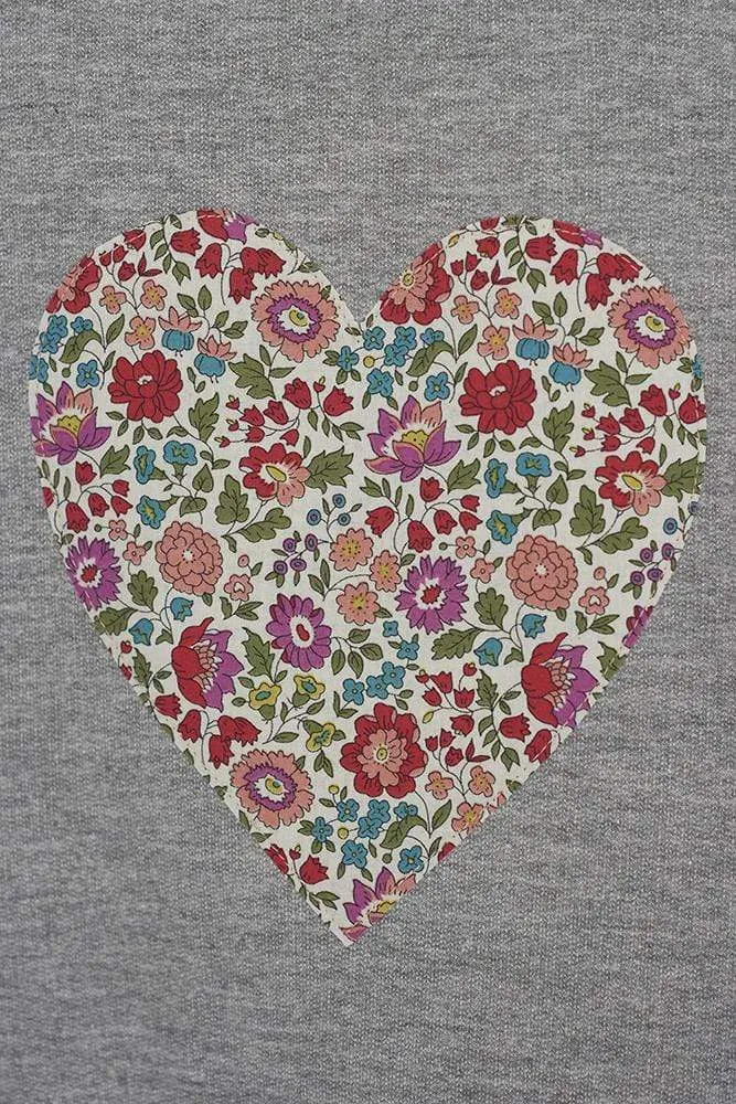 Heart Ladies Sweatshirt in your Choice of Liberty Print
