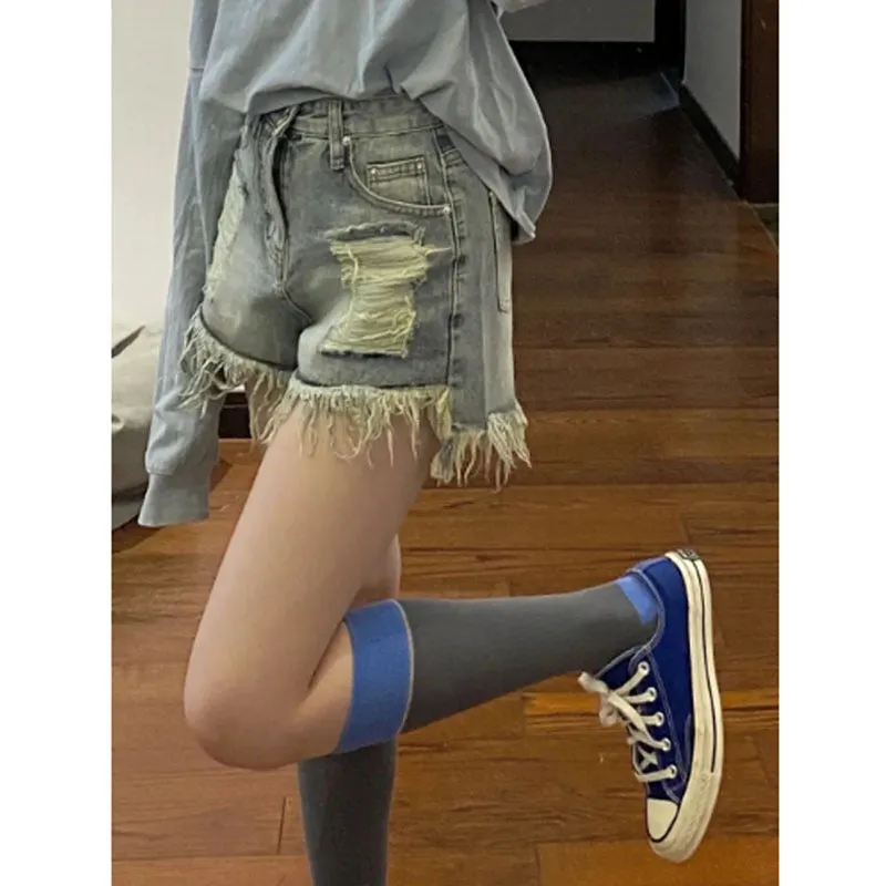 Ripped Summer High Waist Shorts